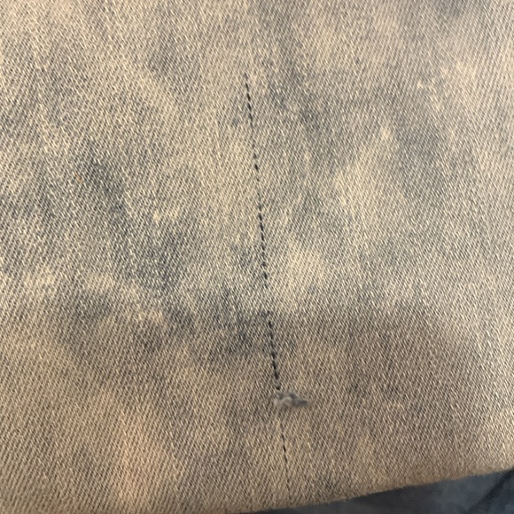 Peter Nygrad Luxe Denim Stretch Crop Court Denim Jeans Raw Hem Distressed Wash - Picture 14 of 14